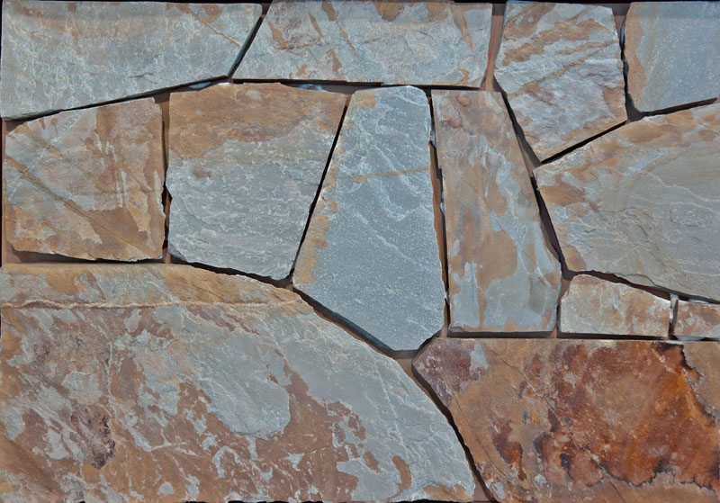 Piedra irregular-cuarcita-multicolor
