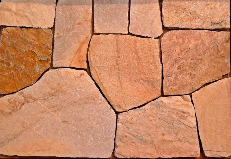 Piedra irregular-cuarcita-ocre